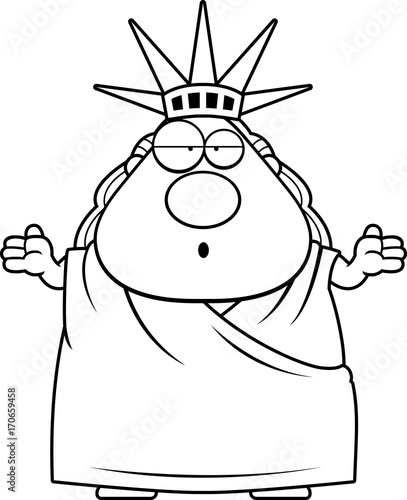 Confused Cartoon Statue of Liberty