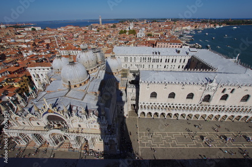 Obraz na płótnie Aerial view of St.Mark's square in Venice w salonie