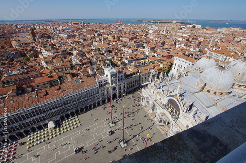 Obraz na płótnie Aerial view of St.Mark's square in Venice w salonie