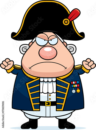 Angry Cartoon British Admiral