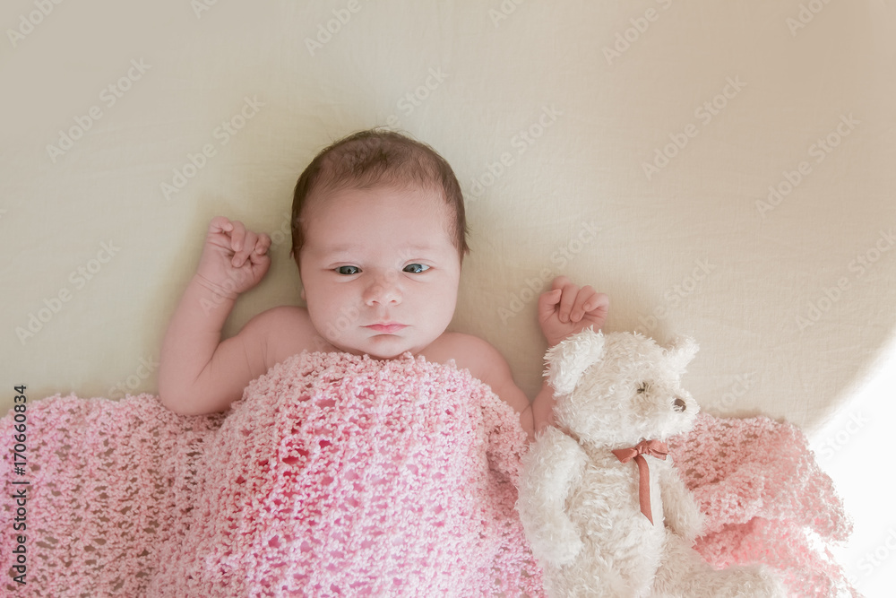 indoor portrait of adorable european newborn baby indoor portrait of adorable european newborn baby