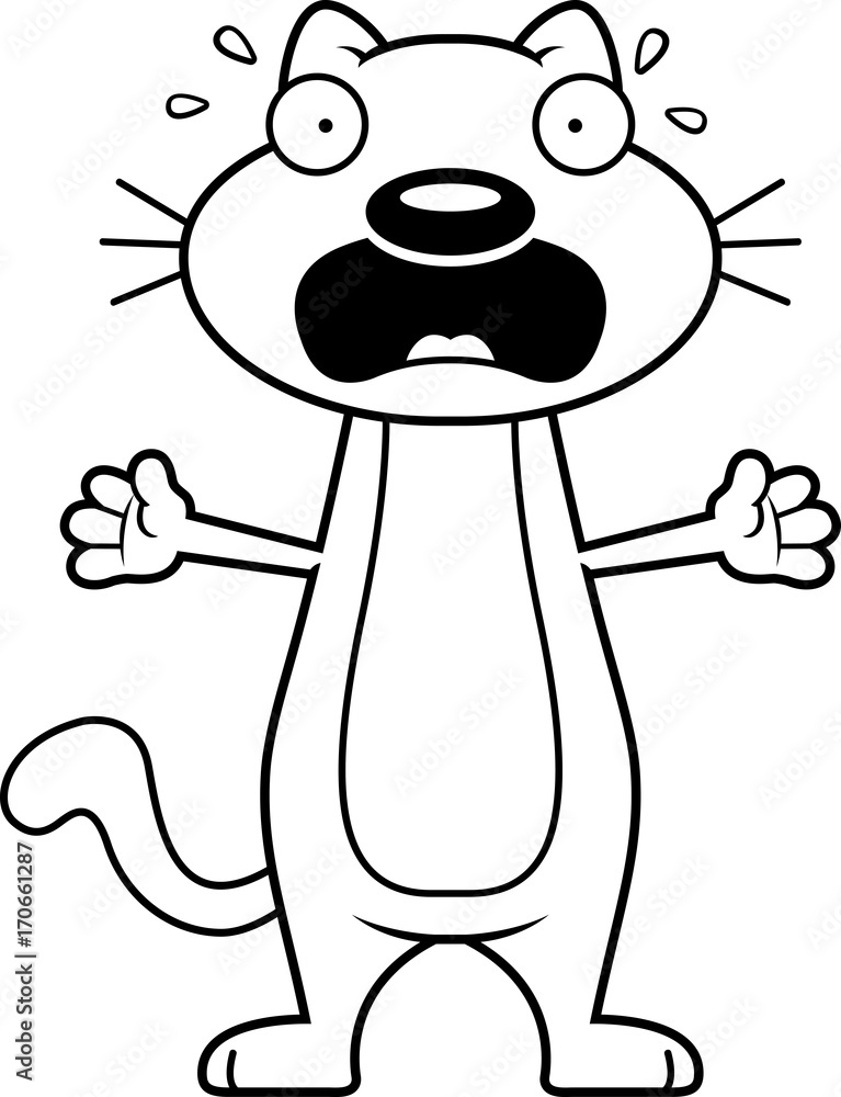 Scared Cartoon Cat Scared Cartoon Cat