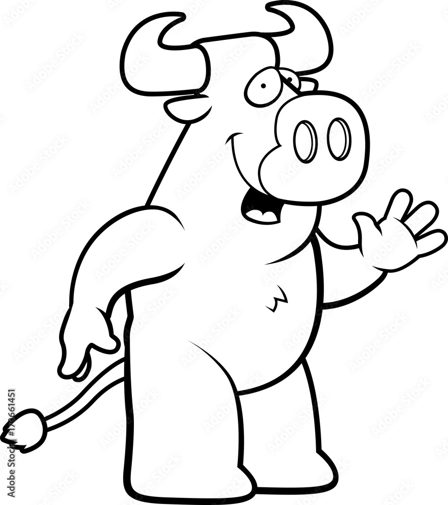 Fototapeta premium Bull Waving