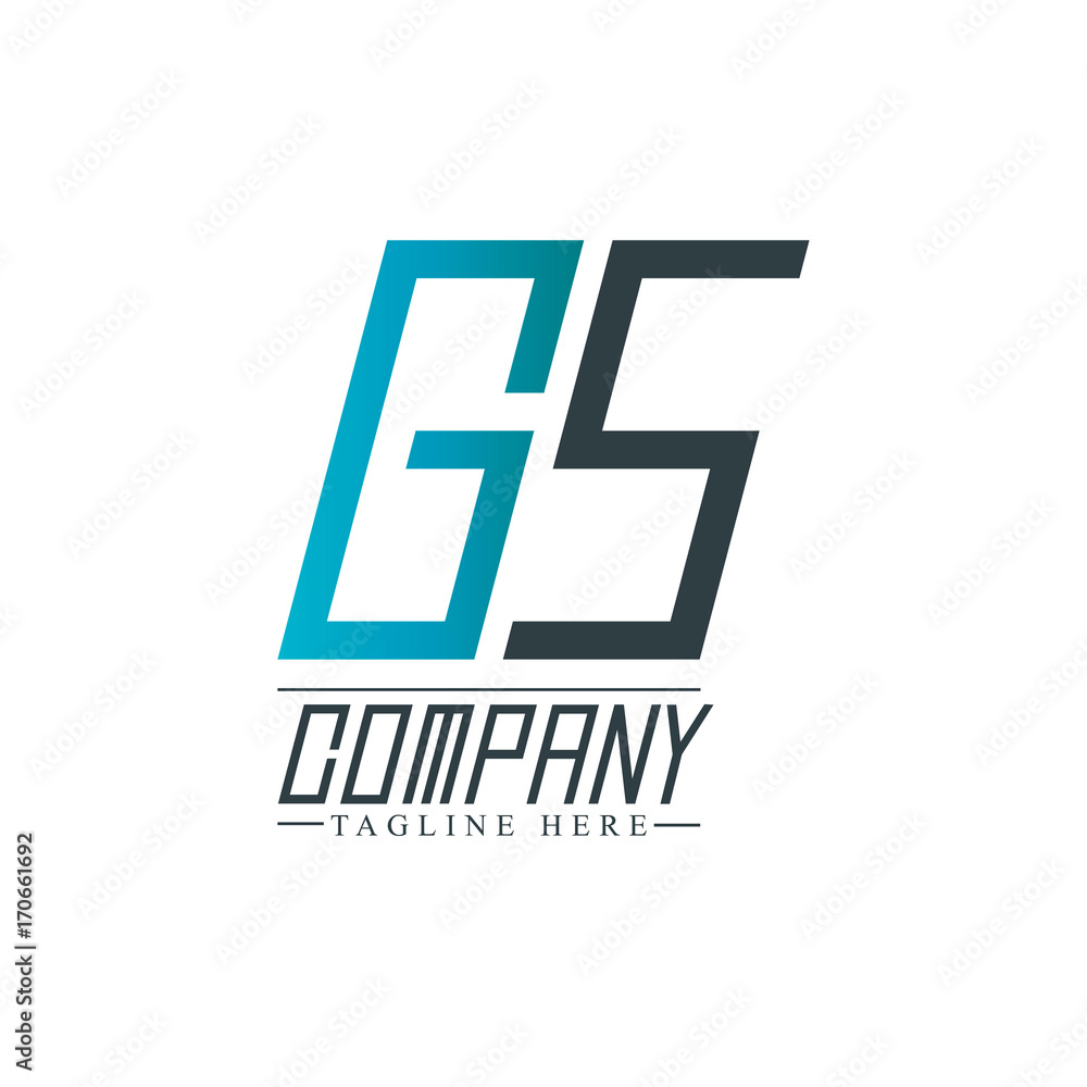 Initial Letter GS Design Logo