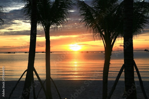 The Sunset at Bai Khem Beach is one of the most beautiful beaches in Phu Quoc Island, vietnam photo