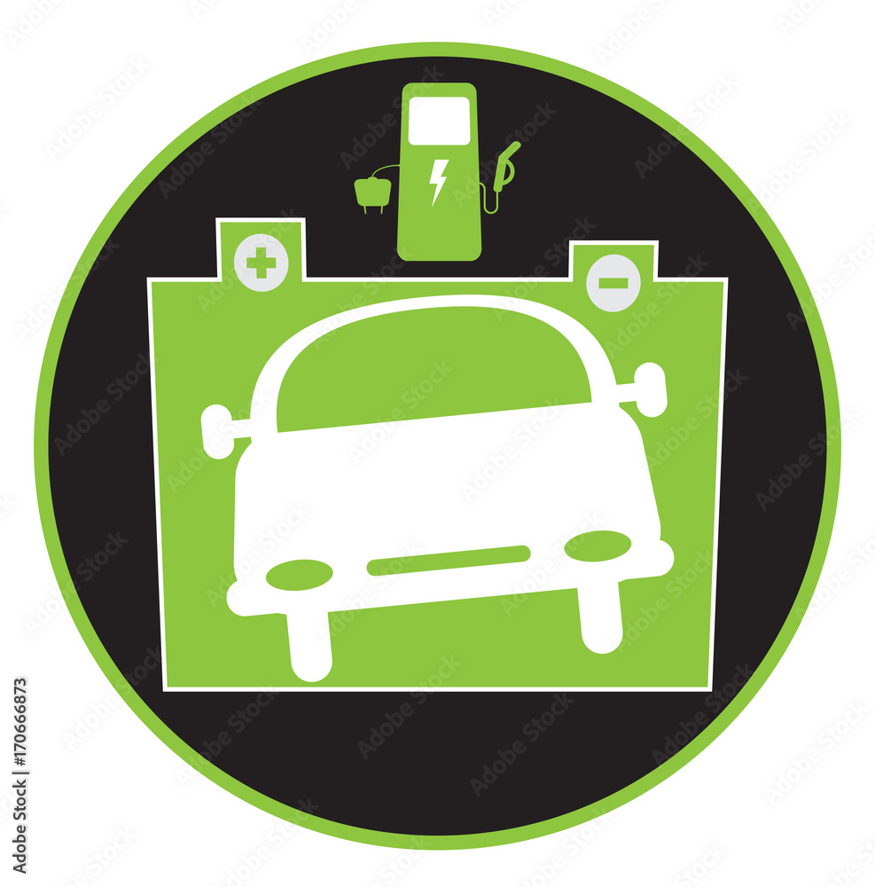 icon of Hybrid Car idea isolated on white background icon of Hybrid Car idea isolated on white background