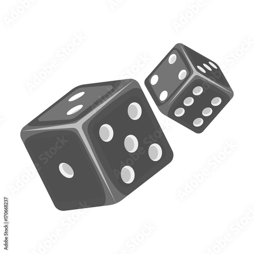Game single icon in monochrome style.Game, vector symbol stock illustration web.