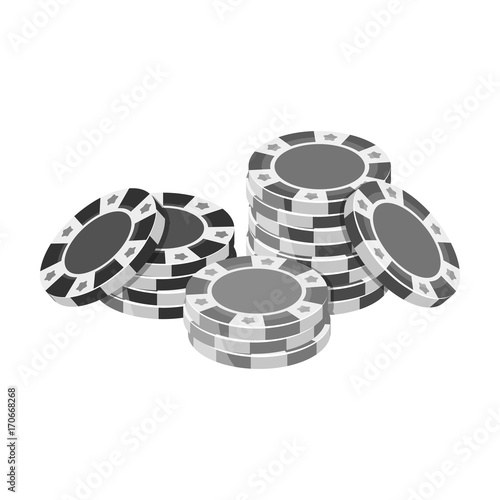 Chip, single icon in monochrome style.Chip, vector symbol stock illustration web.