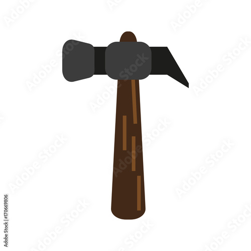 hammer tool icon image vector illustration design 