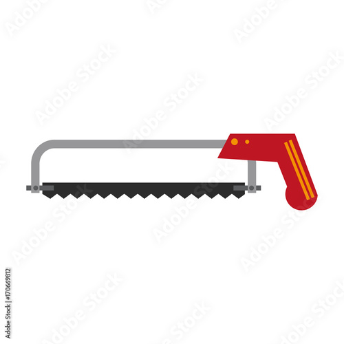 hack saw tool icon image vector illustration design 