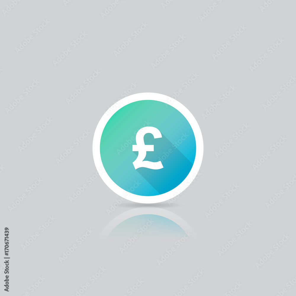 Modern Round Pound Sterling Icon Modern Round Pound Sterling Icon