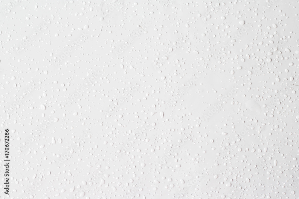 Obraz premium Water rain drops on white background