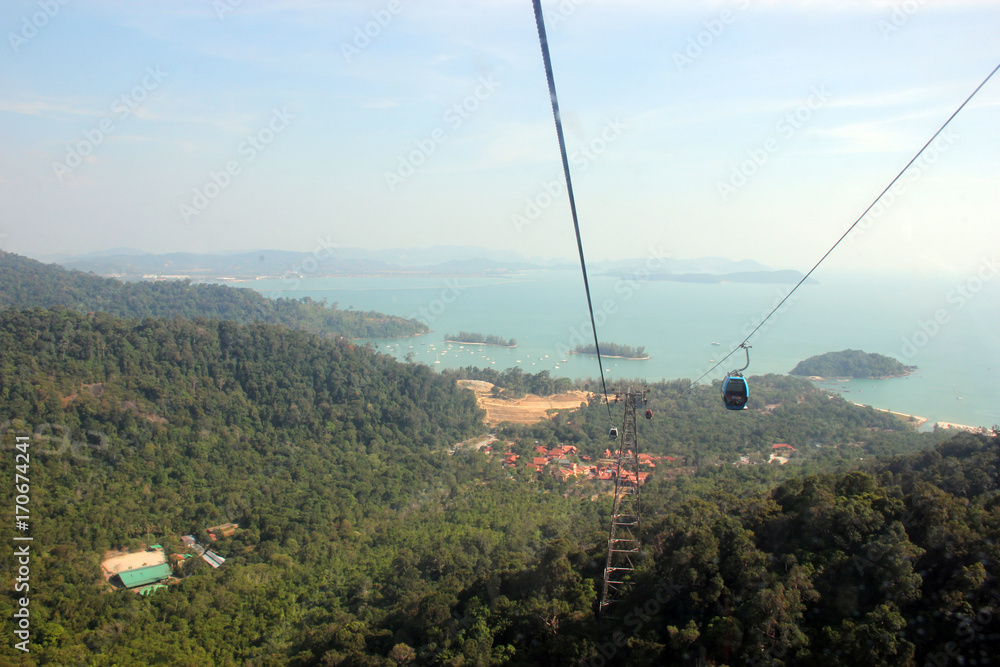 cable car located in Langkawi is the main attraction for the tourist
