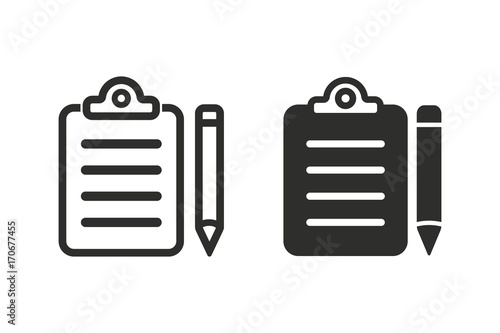 Clipboard vector icon.