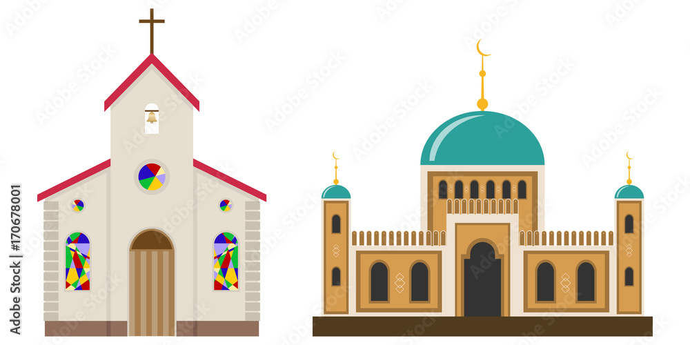 Church and mosque