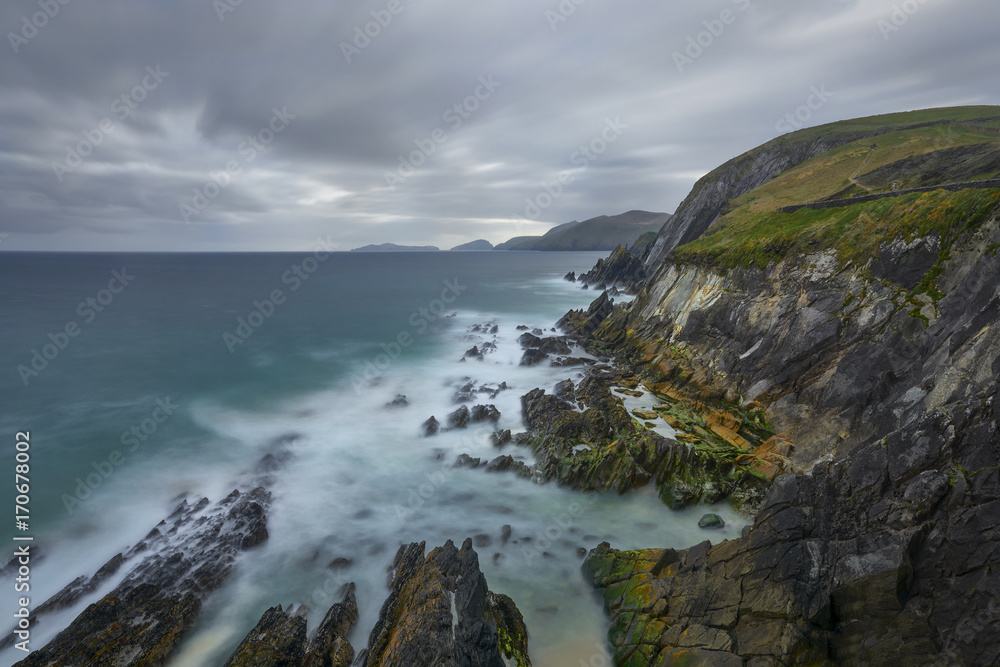 Rocky coastline at Slea Head on Dingle Peninsula, Ireland
