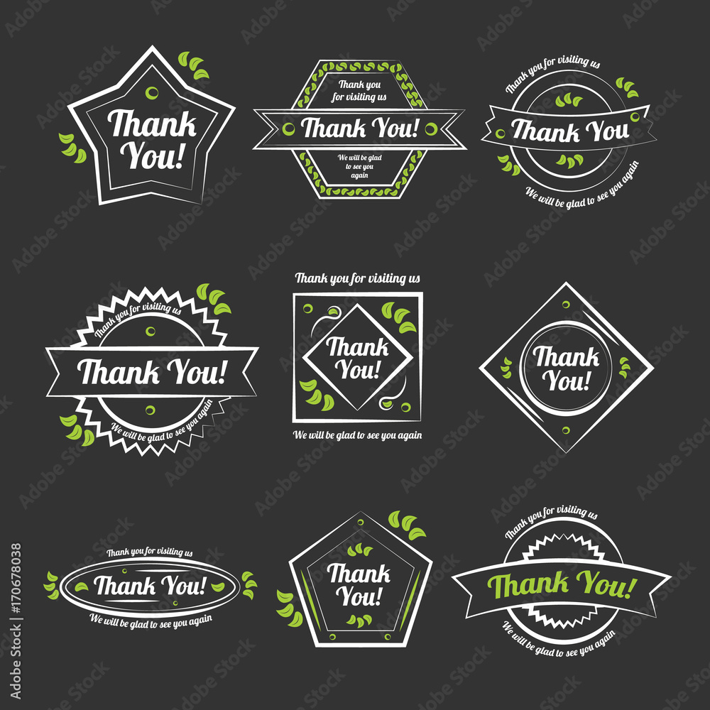 Obraz premium Thank you badges