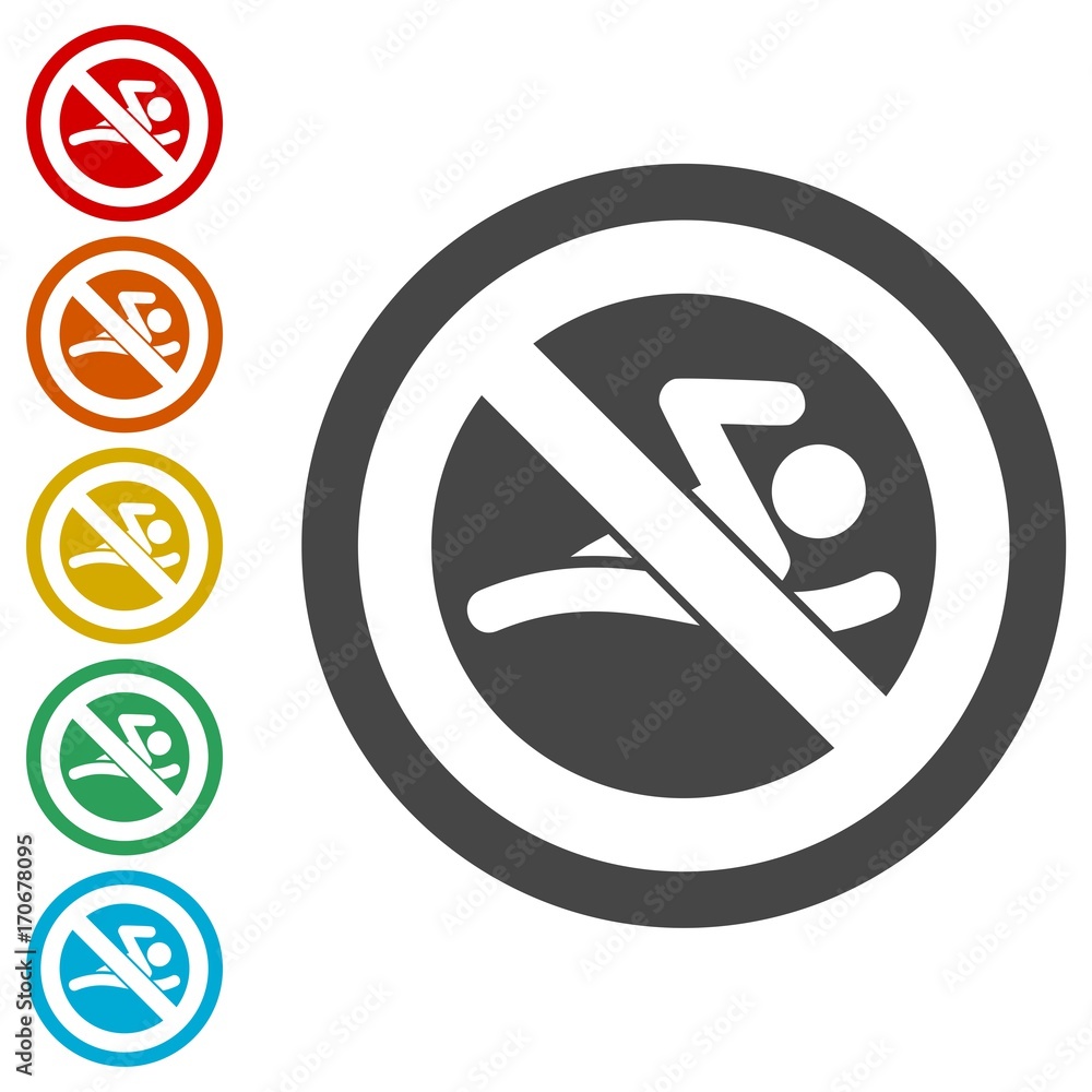 No swimming sign - Illustration No swimming sign - Illustration