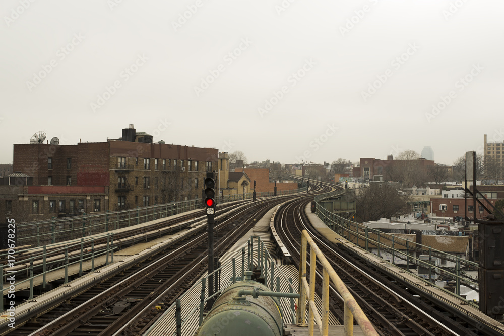 Naklejka premium ニューヨークの線路