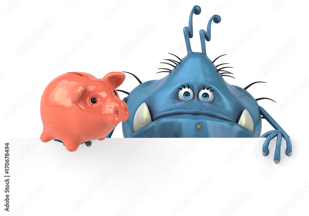 Obraz premium Fun germ - 3D Illustration