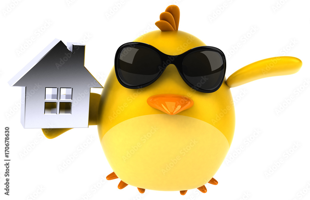 Yellow bird - 3D Illustration Yellow bird - 3D Illustration