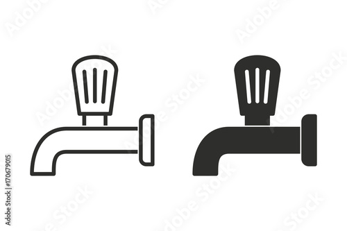 Faucet vector icon.