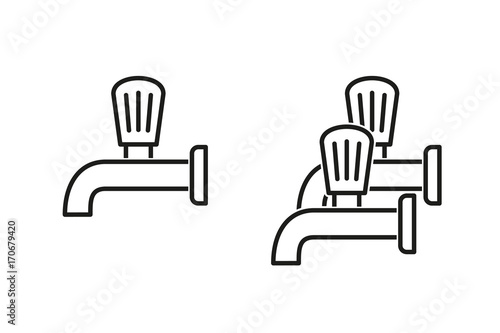 Faucet vector icon.