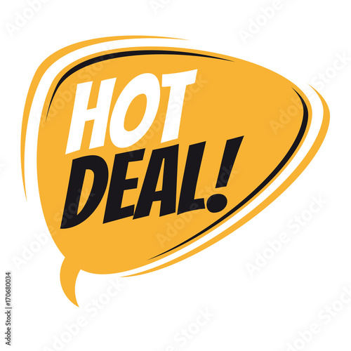 hot deal retro speech balloon