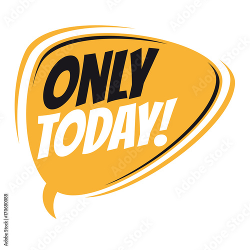 only today retro speech balloon