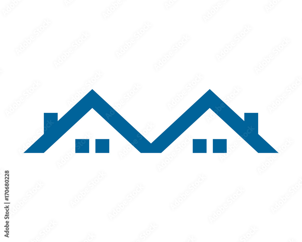blue roof home house residential architecture image icon vector blue roof home house residential architecture image icon vector
