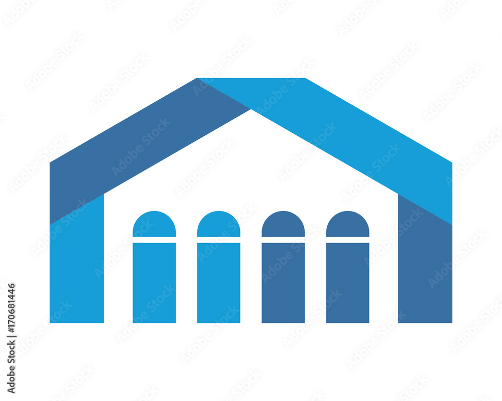 blue home house residential architect image icon vector blue home house residential architect image icon vector