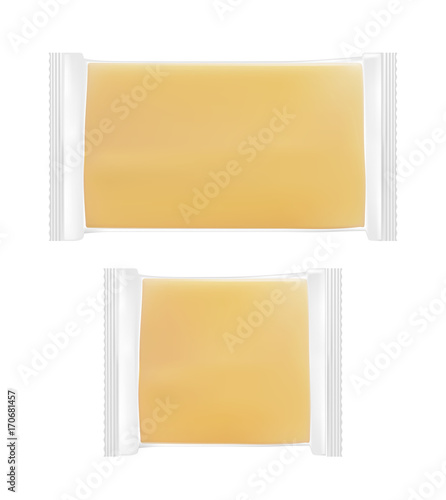 Transparent packaging with cheese