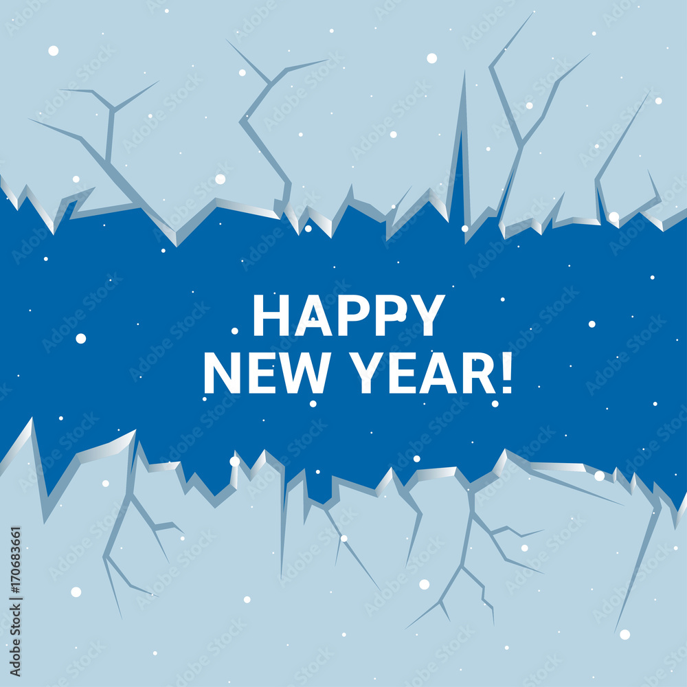 Naklejka premium Happy New Year