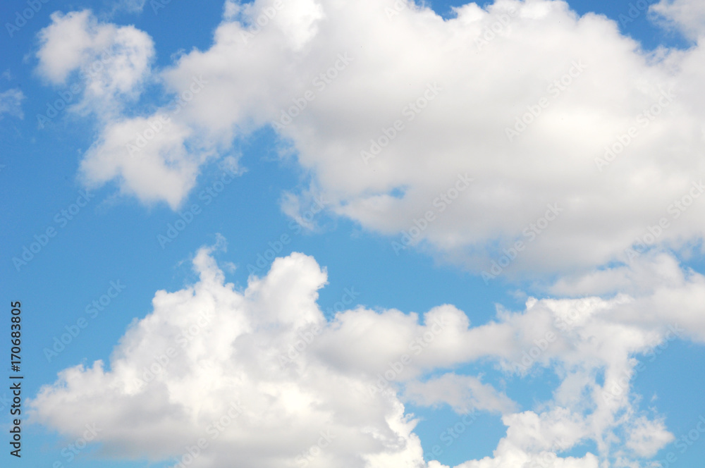 Fototapeta premium Blue sky with white clouds