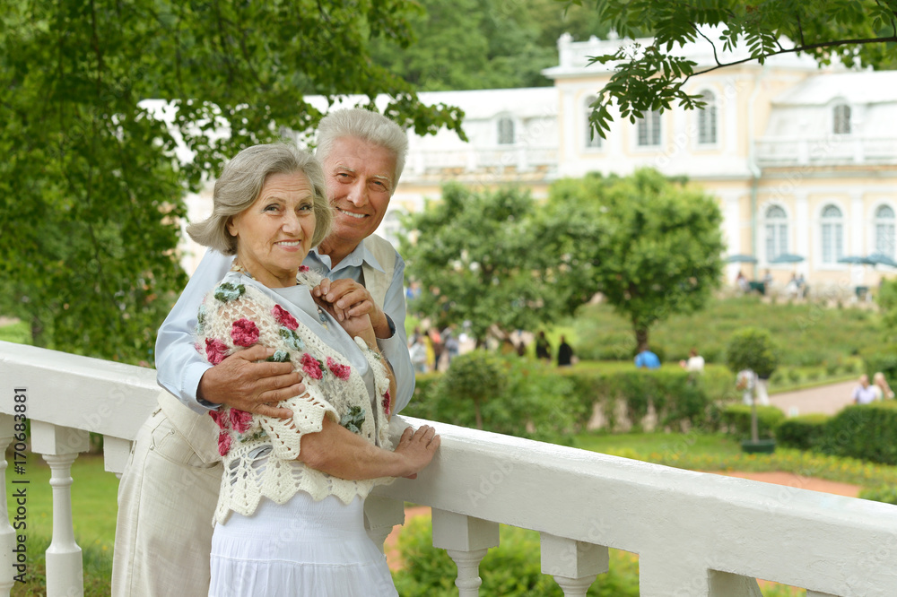 Fototapeta premium cute elder couple posing 