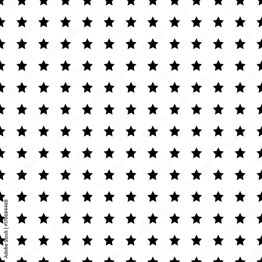 Black Star Seamless on White Background Black Star Seamless on White Background