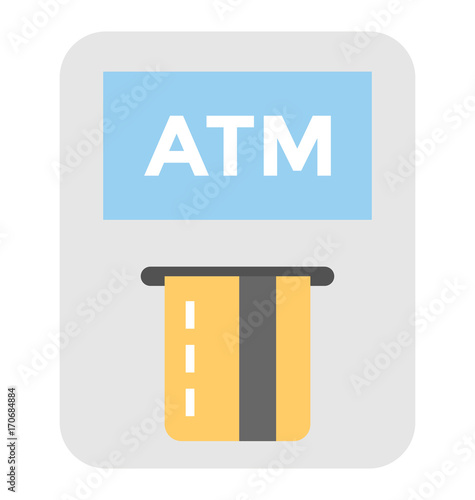 Atm Machine Vector Icon
