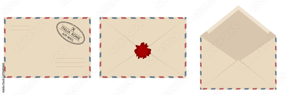 Obraz premium Retro envelope, mail, letter