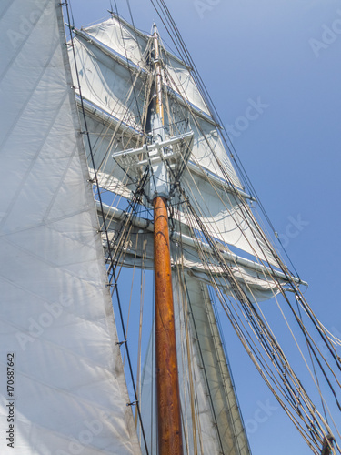 Leinwand Poster tall ship - brigatine