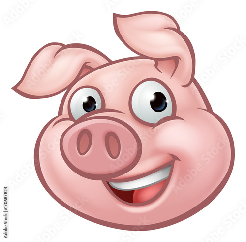 Pig Cartoon Character Mascot