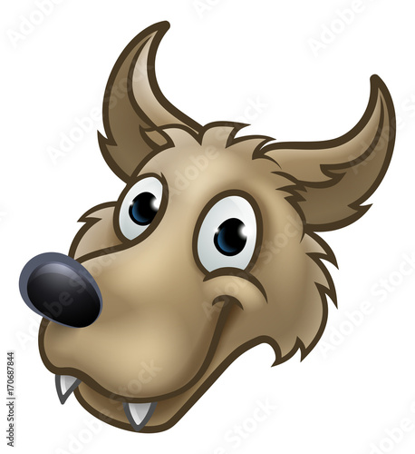 Cartoon Wolf Character Mascot