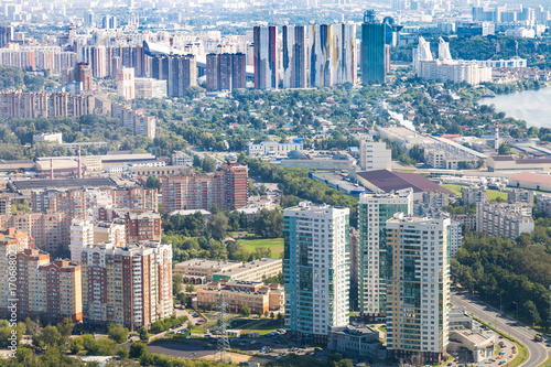 view of modern houses in residential district