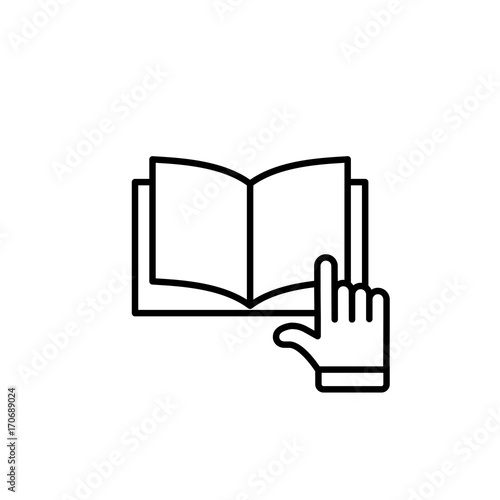 reading instruction icon line black