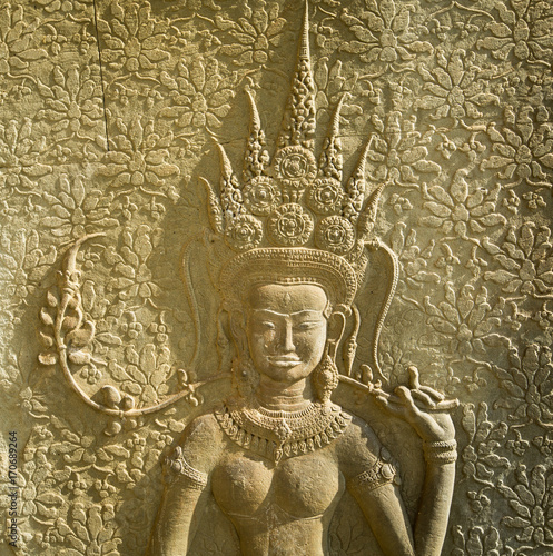 the sculptured of Cambodia angel