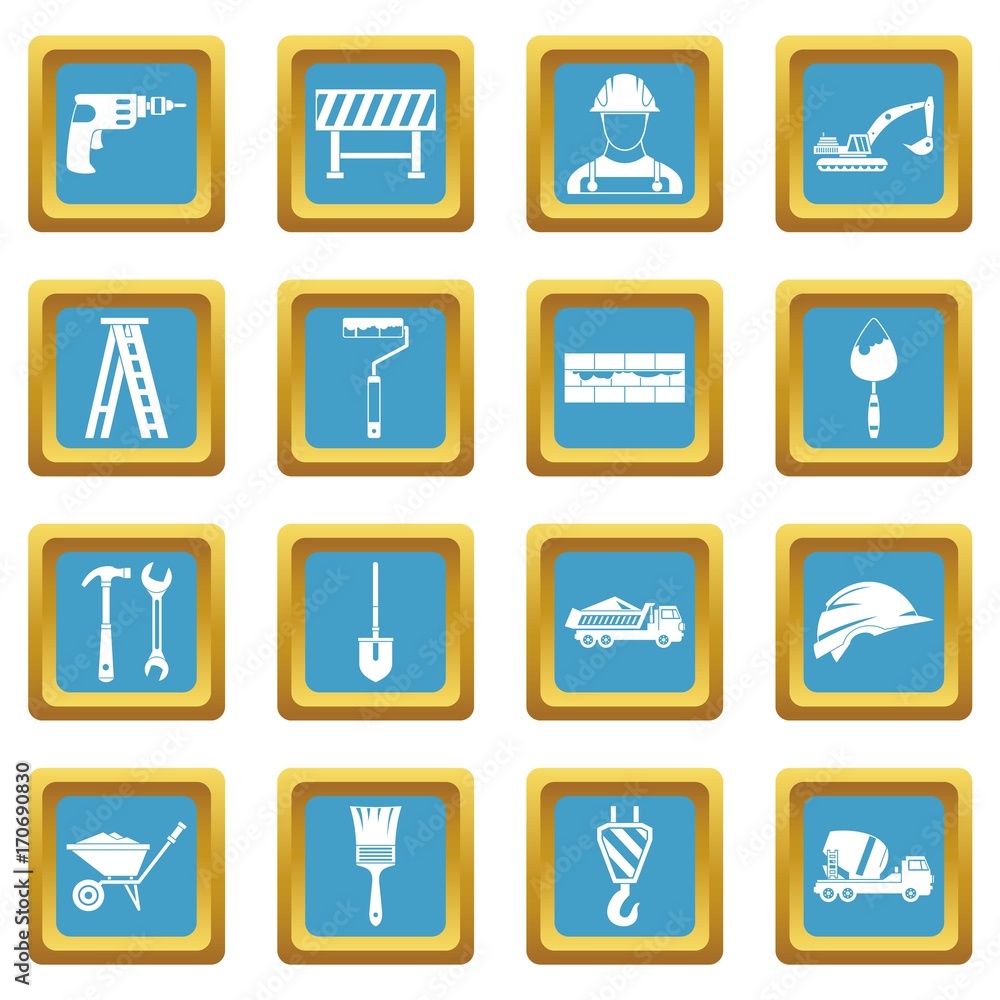 Construction icons azure Construction icons azure