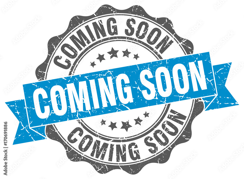 Fototapeta premium coming soon stamp. sign. seal
