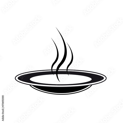 Icône plat chaud