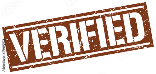 verified square grunge stamp
