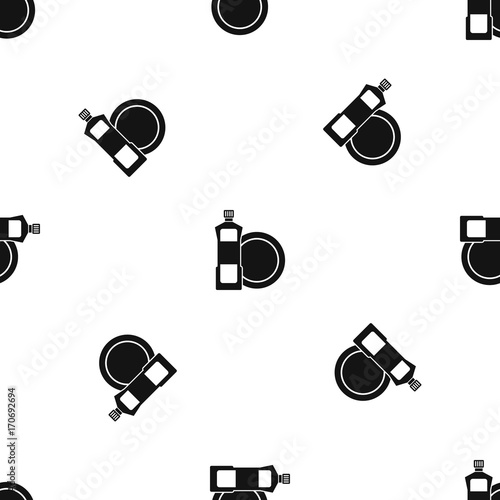 Dishwashing liquid detergent and dish pattern seamless black