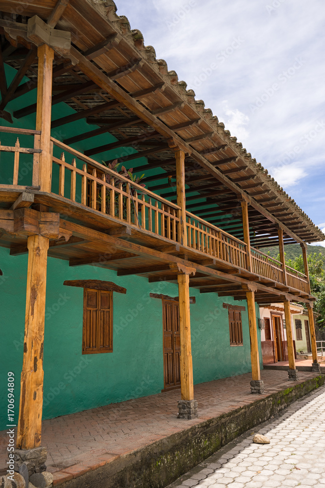 colonial architecture in Vilcabamba Ecuador 
